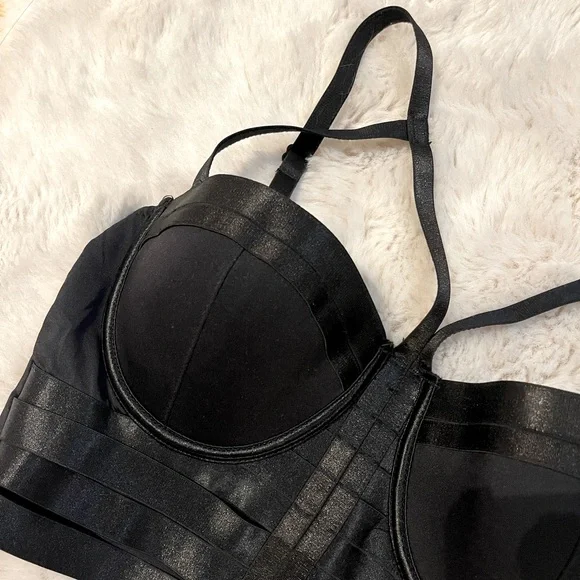 BEBE Ribbed Bustier Top - Picture 2 of 5